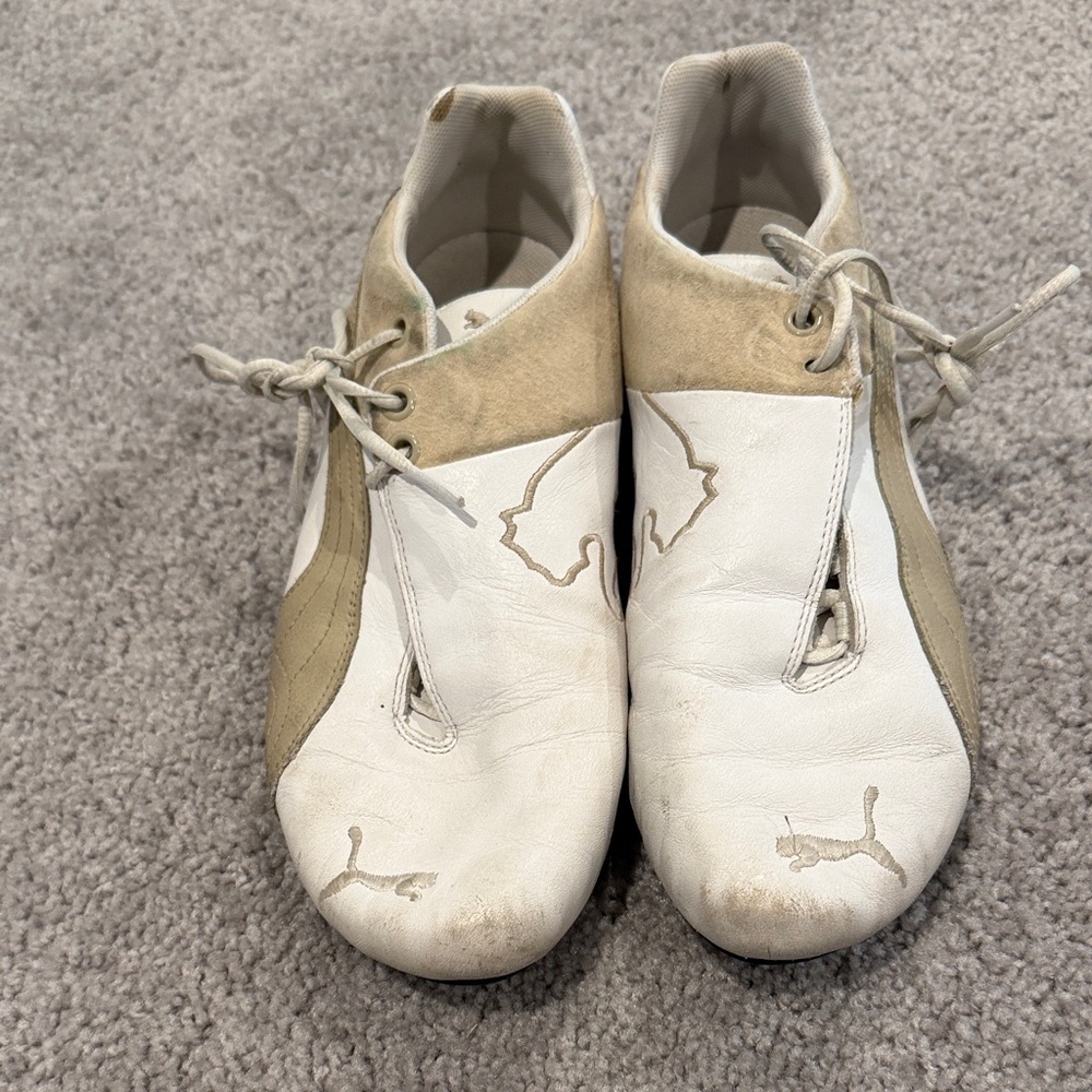 Puma White and Beige Casual Shoes